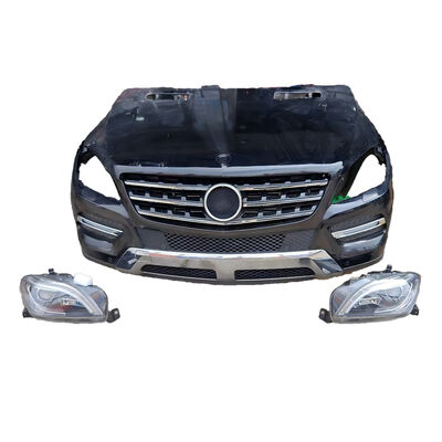 quality Used Mercedes-Benz M-Class W166 ML300/ML350/ML400 Full Nose Cut Front Bumper LED Headlight Grille Bonnet Hood Black factory