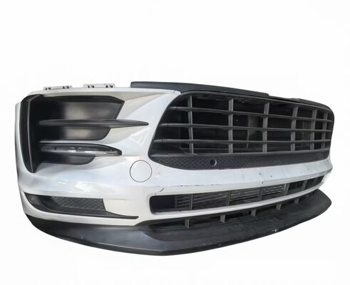 quality Used 2013-2018 for Macan Front Bumper Assy Radiator Electronic Fan Blinds Plastic Material Exhaust Cut-Outs Included Clips factory